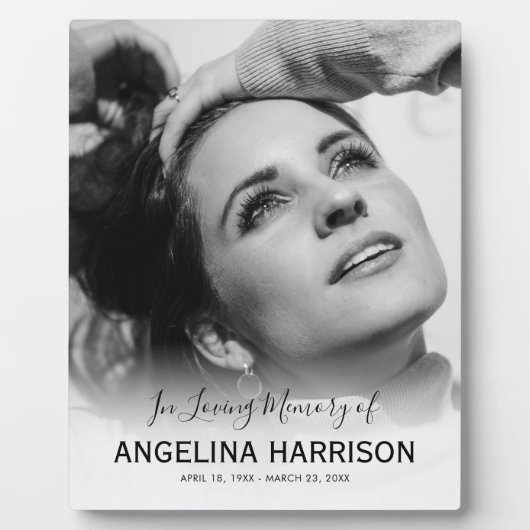 In Love Memory | Memorial-Foto Fotoplatte (Vorderseite)