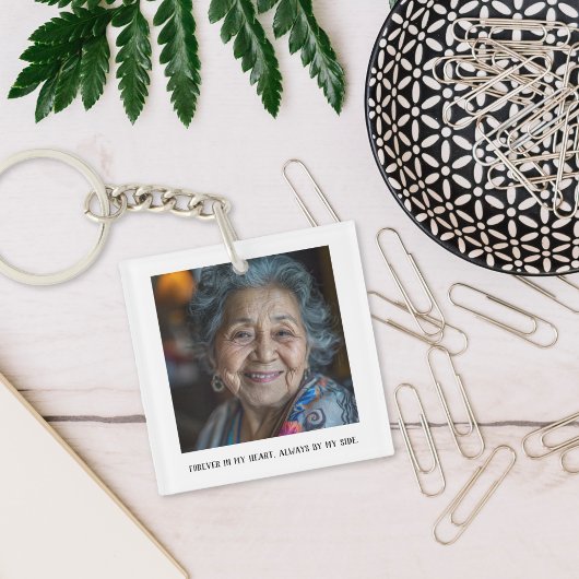 In Love Memory | Memorial-Foto halten Schlüsselanhänger