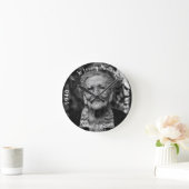 In Love Memory Memorial Foto Tod Runde Wanduhr (Zuhause)