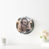 In Love Memory Memorial Foto Tod Runde Wanduhr (Zuhause)