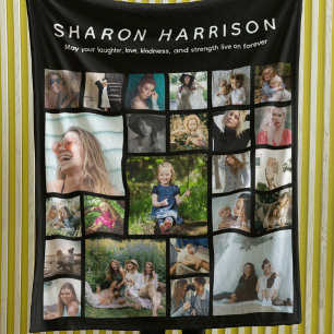 In Love Memory   Memorial für FotoCollage Fleecedecke