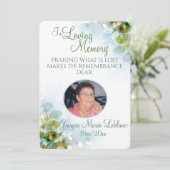 In Love Memory Memorial Keepake Cards Programm (Stehend Vorderseite)