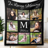 In Love Memory Memorial Keepake Foto Collage Fleecedecke