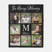 In Love Memory Memorial Keepake Foto Collage Fleecedecke (Vorderseite)