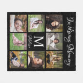 In Love Memory Memorial Keepake Foto Collage Fleecedecke (Vorderseite (Horizontal))