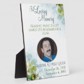 In Love Memory Memorial Keepake Fotoplatte (Seite)