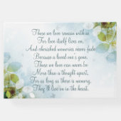 In Love Memory Memorial Keepake Gästebuch (Rückseite)