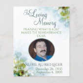 In Love Memory Memorial Keepake Sympathy Card (Vorderseite)