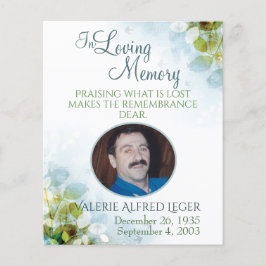 In Love Memory Memorial Keepake Sympathy Card