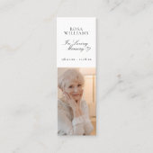 In Love Memory Memorial Lesezeichen Card Mini Visitenkarte (Vorderseite)