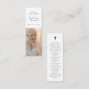 In Love Memory Memorial Lesezeichen Card Mini Visitenkarte