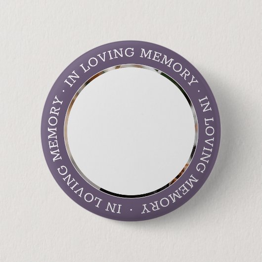 In Love Memory Memorial Modern Custom Foto Button (Vorderseite)