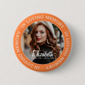 In Love Memory Memorial Modern Custom Foto Button (Vorderseite)