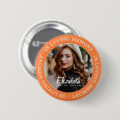 In Love Memory Memorial Modern Custom Foto Button (Vorne & Hinten)