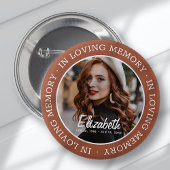 In Love Memory Memorial Modern Custom Foto Button