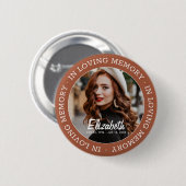 In Love Memory Memorial Modern Custom Foto Button (Vorne & Hinten)