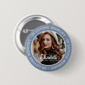 In Love Memory Memorial Modern Custom Foto Button (Vorne & Hinten)