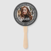 In Love Memory Memorial Modern Custom Foto Fächer (Rückseite)