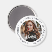 In Love Memory Memorial Modern Custom Foto Magnet (Vorderseite/Rückseite)