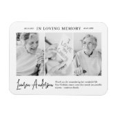 In Love Memory Memorial Modern Simple 3 Foto Magnet (Horizontal)