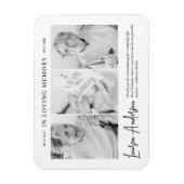 In Love Memory Memorial Modern Simple 3 Foto Magnet (Vertikal)