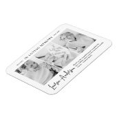 In Love Memory Memorial Modern Simple 3 Foto Magnet (Linke Seite)