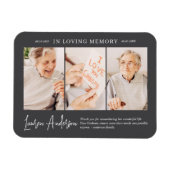 In Love Memory Memorial Modern Simple 3 Foto Magnet (Horizontal)