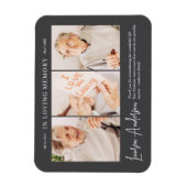 In Love Memory Memorial Modern Simple 3 Foto Magnet (Vertikal)