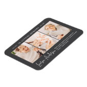In Love Memory Memorial Modern Simple 3 Foto Magnet (Linke Seite)