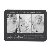 In Love Memory Memorial Modern Simple 3 Foto Magnet (Horizontal)