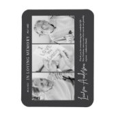 In Love Memory Memorial Modern Simple 3 Foto Magnet (Vertikal)