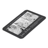 In Love Memory Memorial Modern Simple 3 Foto Magnet (Linke Seite)
