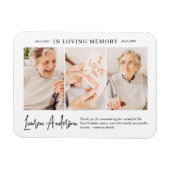 In Love Memory Memorial Modern Simple 3 Foto Magnet (Horizontal)