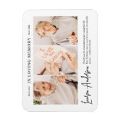 In Love Memory Memorial Modern Simple 3 Foto Magnet (Vertikal)