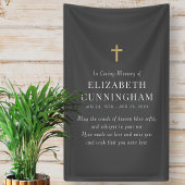 In Love Memory Memorial Modern Simple Cross Banner