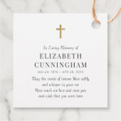 In Love Memory Memorial Modern Simple Cross Geschenkanhänger (Rückseite)