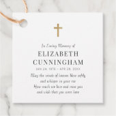 In Love Memory Memorial Modern Simple Cross Geschenkanhänger (Vorderseite)