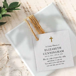 In Love Memory Memorial Modern Simple Cross Geschenkanhänger