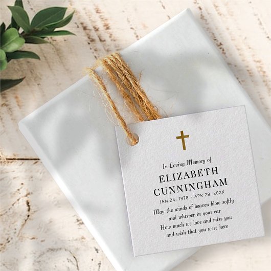In Love Memory Memorial Modern Simple Cross Geschenkanhänger