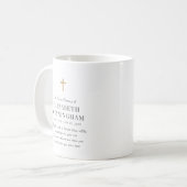 In Love Memory Memorial Modern Simple Cross Kaffeetasse (Vorderseite Links)