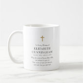 In Love Memory Memorial Modern Simple Cross Kaffeetasse (Links)