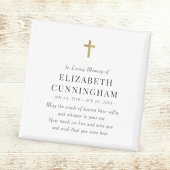 In Love Memory Memorial Modern Simple Cross Magnet