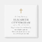 In Love Memory Memorial Modern Simple Cross Magnet (Vorne)