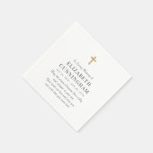In Love Memory Memorial Modern Simple Cross Serviette (Ecke)