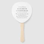 In Love Memory Memorial Modern Simple Fächer (Rückseite)