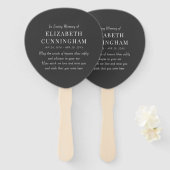 In Love Memory Memorial Modern Simple Fächer (Vorne und Hinten)