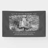 In Love Memory Memorial Modern Simple Foto Banner (Horizontal)