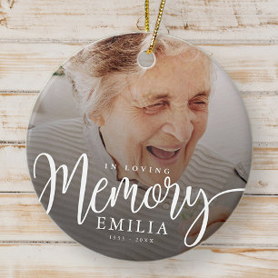 In Love Memory Memorial Modern Simple Foto Keramik Ornament