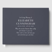 In Love Memory Memorial Modern Simple Gästebuch (Vorderseite)