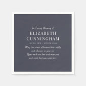 In Love Memory Memorial Modern Simple Serviette (Vorderseite)